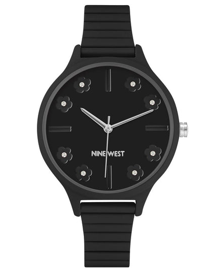 Nine West Black Plastic Dress Watch