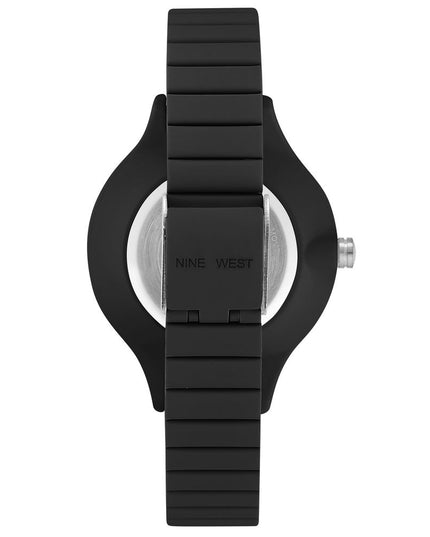 Nine West Black Plastic Dress Watch