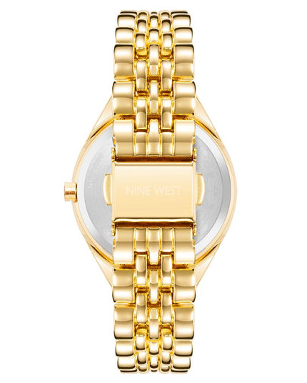 Nine West Gold Metal Dress Watch