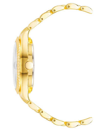 Nine West Gold Metal Dress Watch