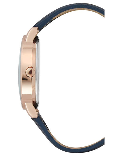 Nine West Blue Leather Dress Watch