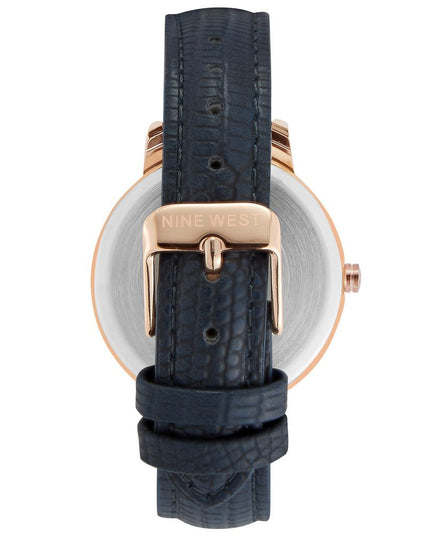 Nine West Blue Leather Dress Watch