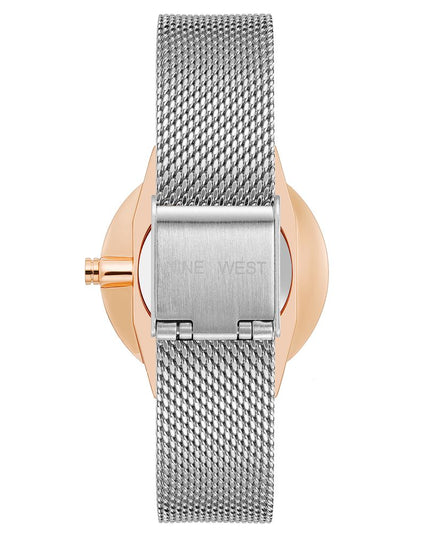 Nine West Gray Stainless Steel Bracelet Watch