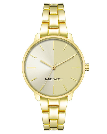 Nine West Gold Metal Dress Watch