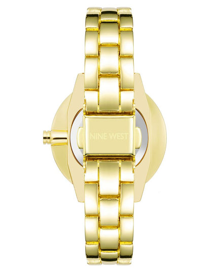 Nine West Gold Metal Dress Watch