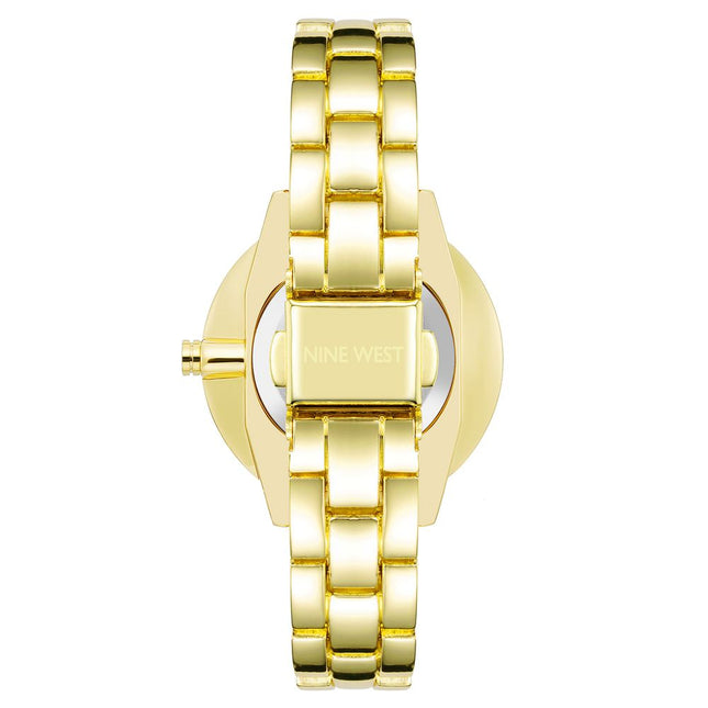 Nine West Gold Metal Dress Watch