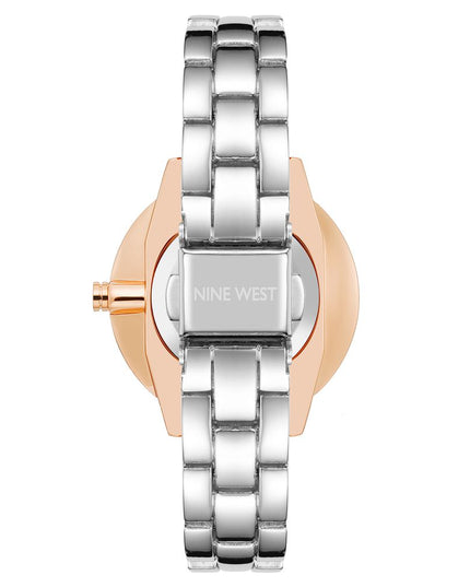 Nine West Gray Metal Dress Watch