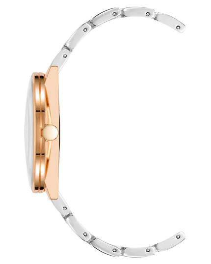 Nine West Gray Metal Dress Watch