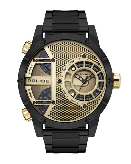 Police Black Stainless Steel Dress Watch