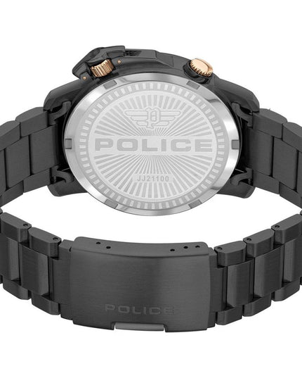 Police Black Stainless Steel Dress Watch