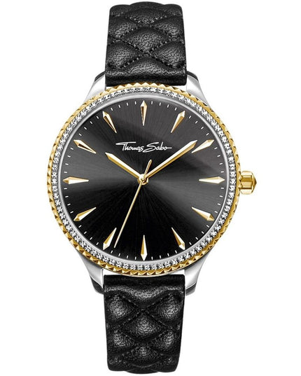 Thomas Sabo Black Leather Dress Watch