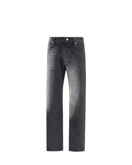 MM6 Black Cotton Straight-Leg Jeans