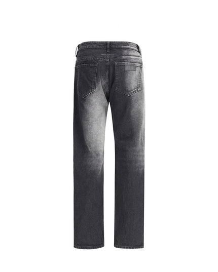 MM6 Black Cotton Straight-Leg Jeans