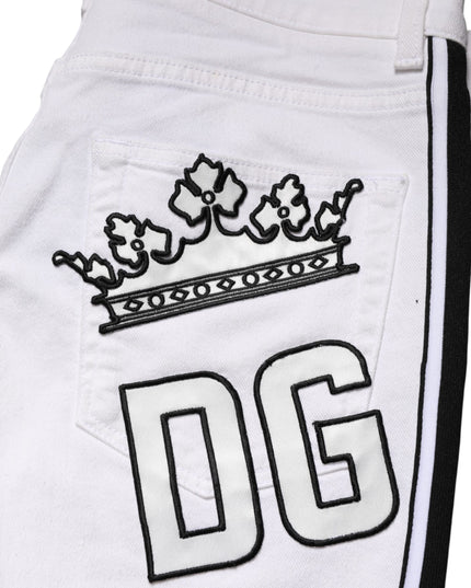 Dolce & Gabbana White Cotton Stretch Skinny Men Denim Jeans