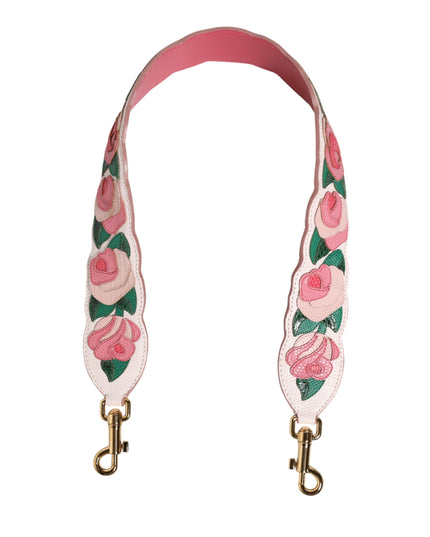 Dolce & Gabbana Strap White Floral Calf Leather Bag Accessory Shoulder