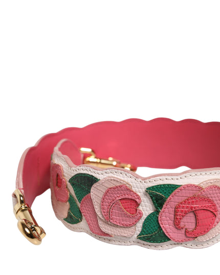 Dolce & Gabbana Strap White Floral Calf Leather Bag Accessory Shoulder