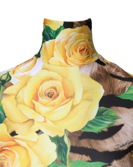 Dolce & Gabbana Multicolor Floral Print Sheath Mini Dress