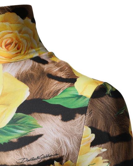 Dolce & Gabbana Multicolor Floral Print Sheath Mini Dress