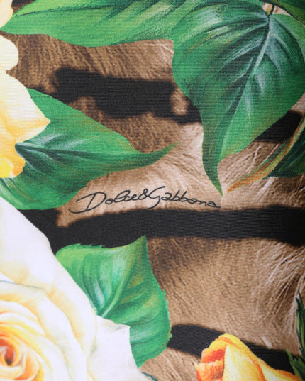 Dolce & Gabbana Multicolor Floral Print Sheath Mini Dress