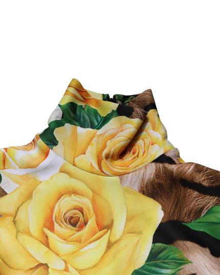 Dolce & Gabbana Multicolor Floral Print Sheath Mini Dress