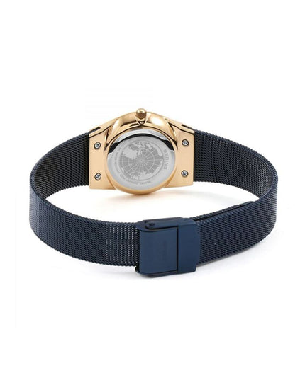 BERING Navy Blue Stainless Steel Dress Watch