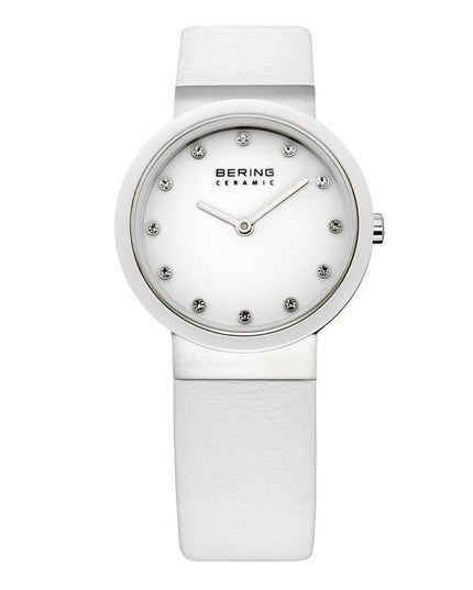 BERING White Fur Dress Watch