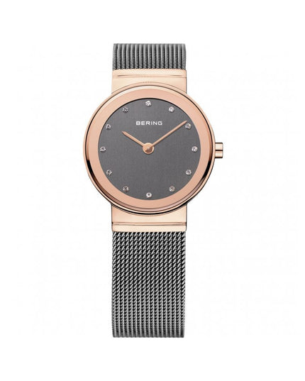 BERING Gray Stainless Steel Dress Watch
