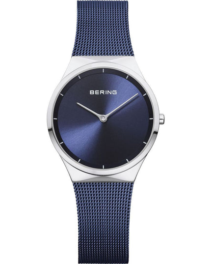 BERING Navy Blue Stainless Steel Dress Watch