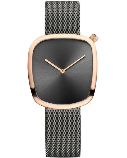 BERING Gray Stainless Steel Dress Watch