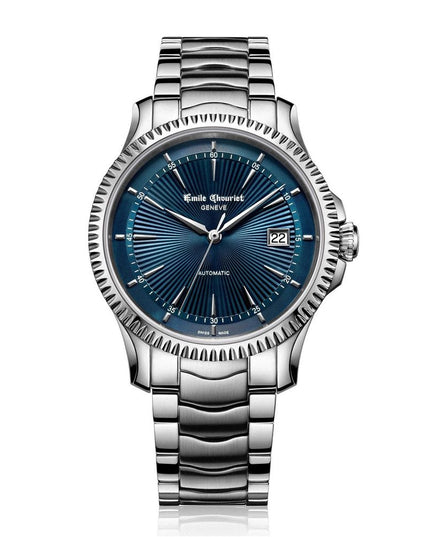 Emile Chouriet Gray Stainless Steel Dress Watch