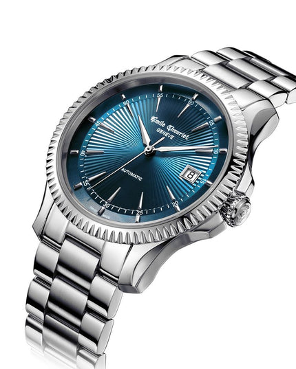 Emile Chouriet Gray Stainless Steel Dress Watch