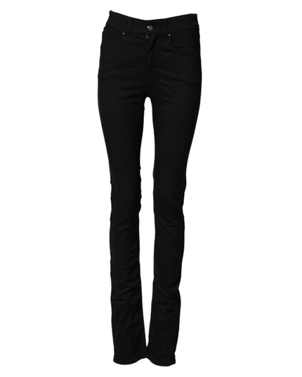 Armani Jeans Black Mid Waist Cotton Stretch Skinny Denim Jeans