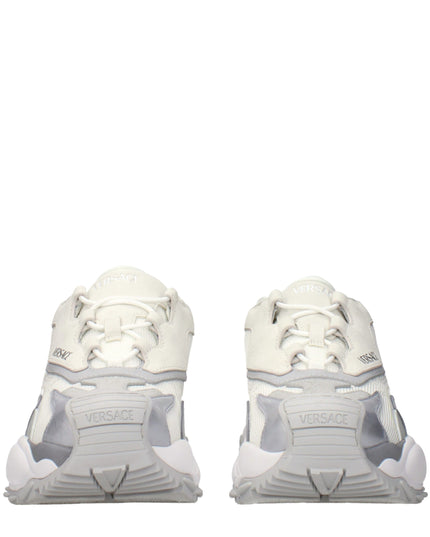 Versace White Fabric Chunky Sneakers