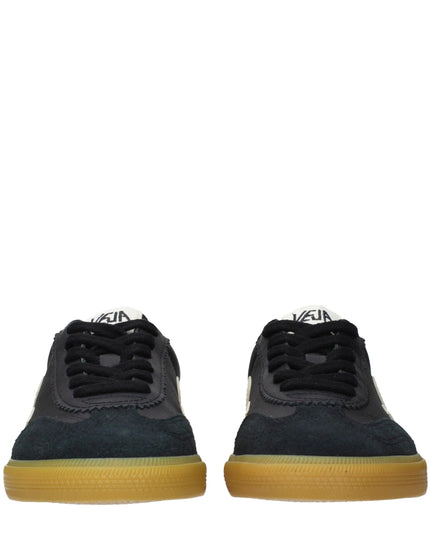 Veja Black Leather Low Top Sneakers