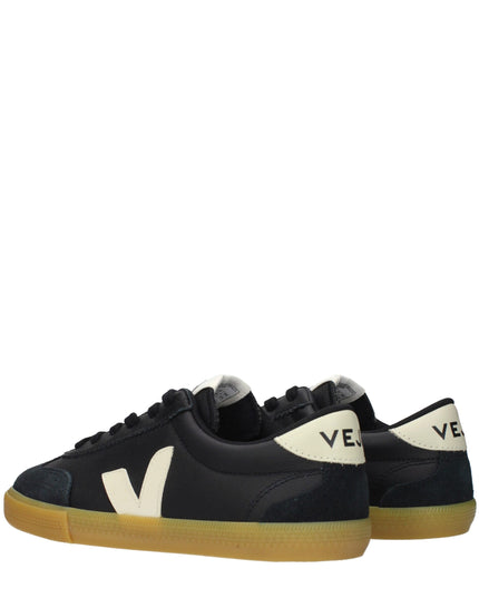 Veja Black Leather Low Top Sneakers