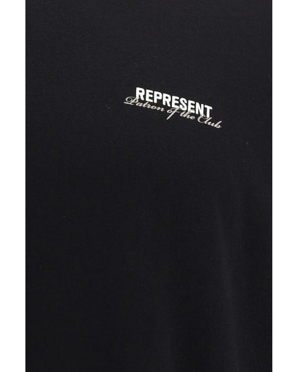 Represent Black Cotton T-Shirt
