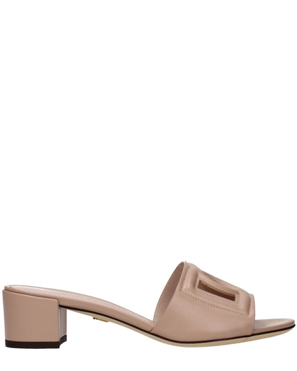 Dolce & Gabbana Pink Leather Sandals