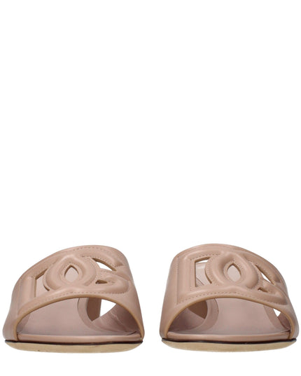 Dolce & Gabbana Pink Leather Sandals