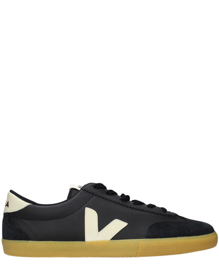 Veja Black Leather Low Top Sneakers