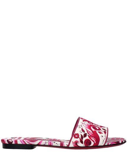 Dolce & Gabbana Pink Fabric Slippers
