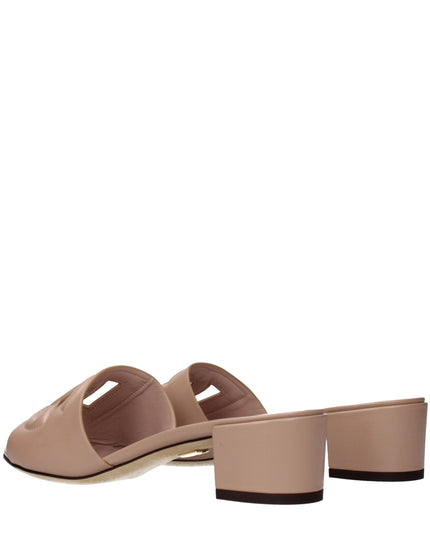 Dolce & Gabbana Pink Leather Sandals