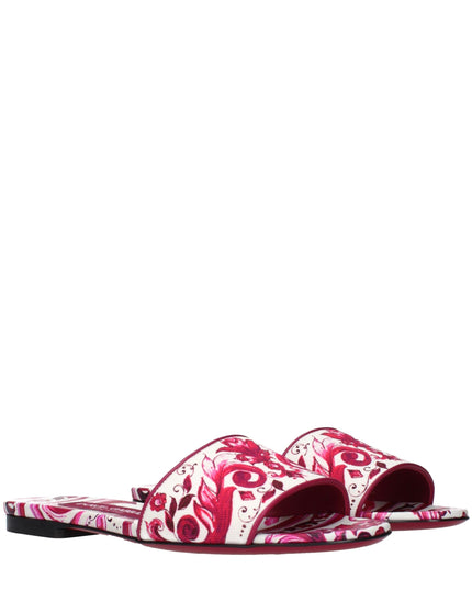 Dolce & Gabbana Pink Fabric Slippers