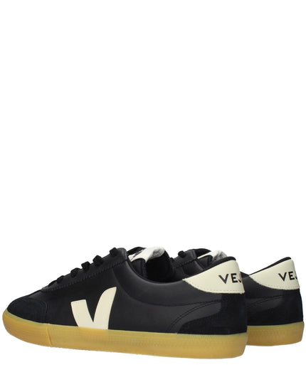 Veja Black Leather Low Top Sneakers