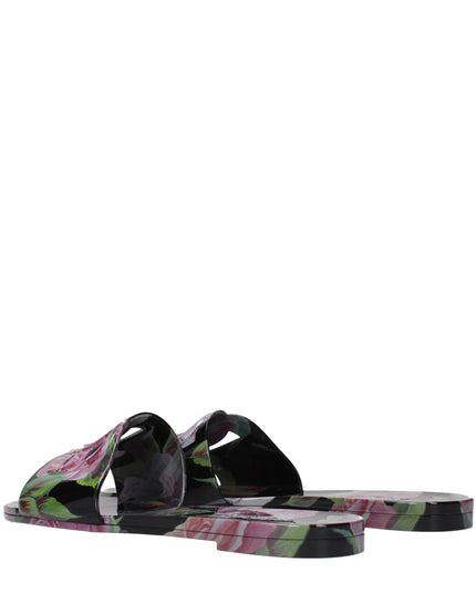 Dolce & Gabbana Black Cotton Slippers