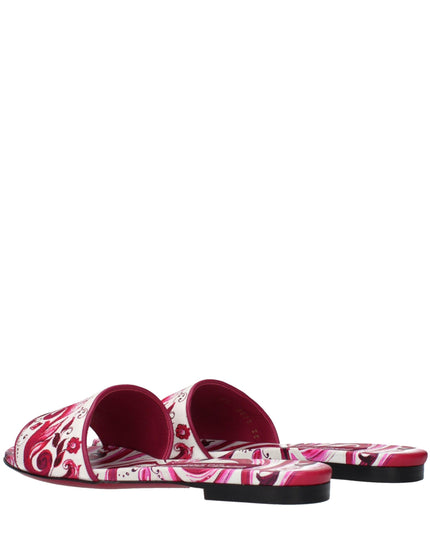 Dolce & Gabbana Pink Fabric Slippers