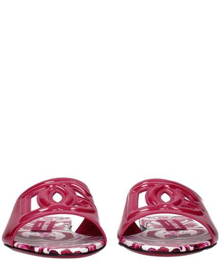 Dolce & Gabbana Pink Leather Slippers