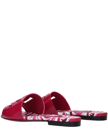 Dolce & Gabbana Pink Leather Slippers