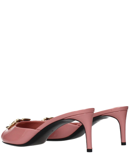 Dolce & Gabbana Pink Leather Stiletto Heel Sandals