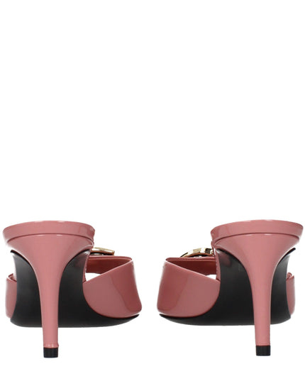 Dolce & Gabbana Pink Leather Stiletto Heel Sandals
