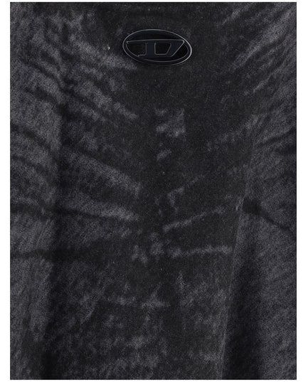 Diesel Black Cotton Long Skirt